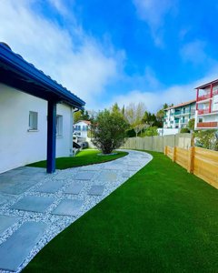 chantier gazon synthétique Bogreen